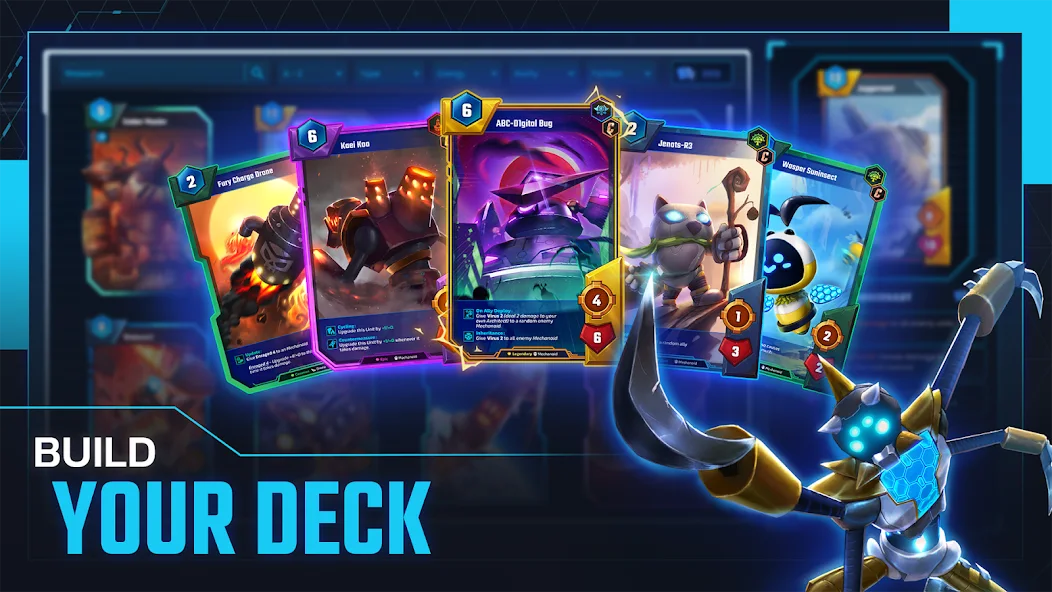 Card selection for deck building